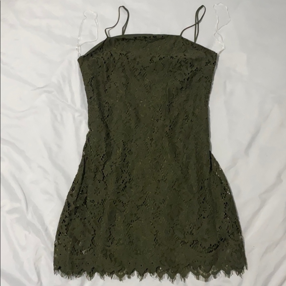 Laced Olive green dress